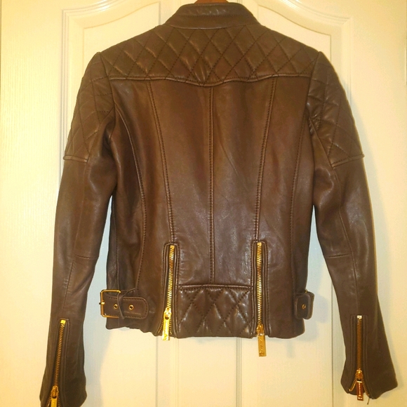 SOLD 100% leather Michael Kors jacket . like new - Picture 3 of 4